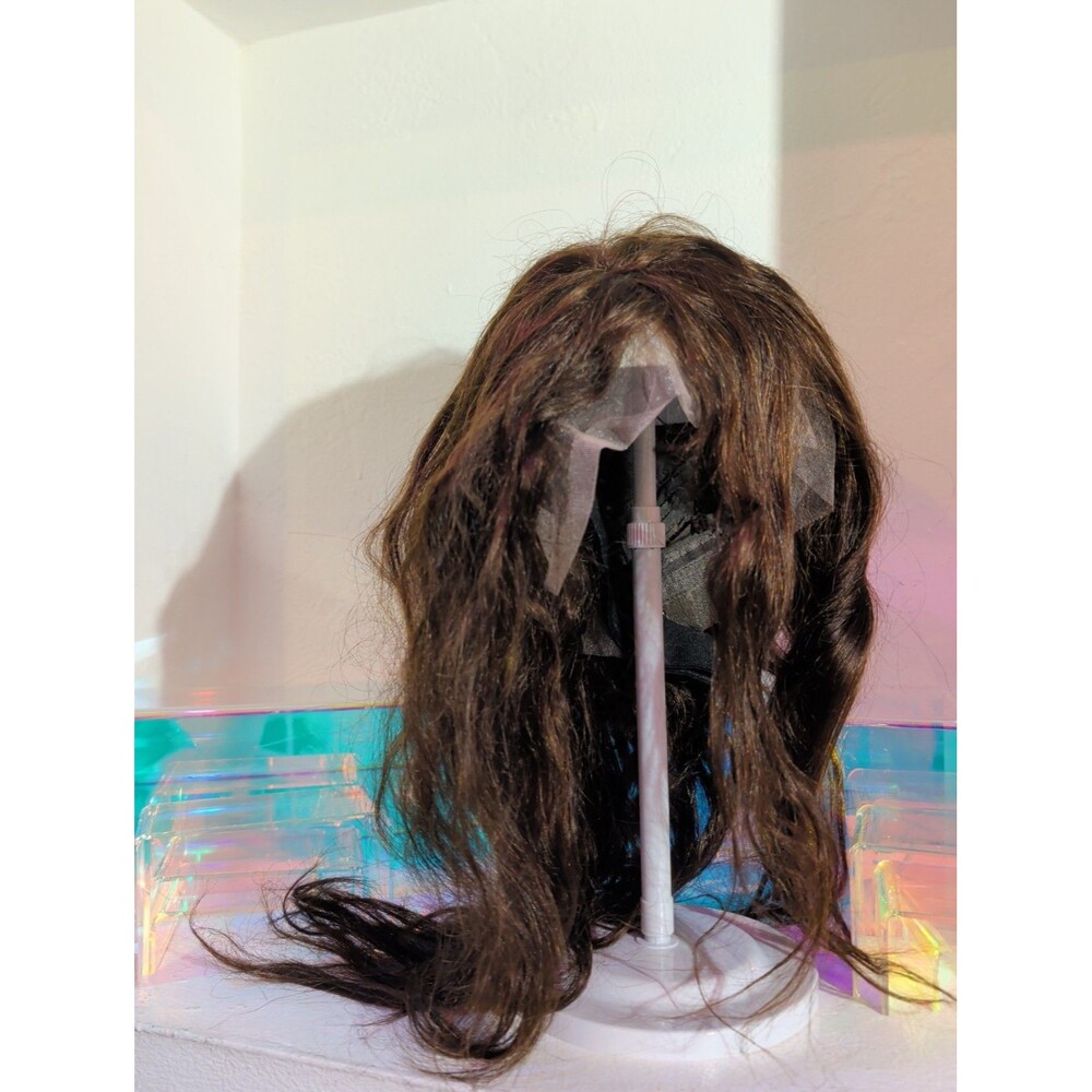 26” Light Brown 100% Human Hair 360 Lace Wig Uncut Lace Unplucked